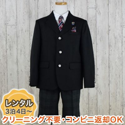 【レンタル】格子柄ハーフパンツ3つボタンブレザーセットスーツ6点セットゆったりタイプ【JFA SAMURAI BLUE】（CAT375494）　120・130cm