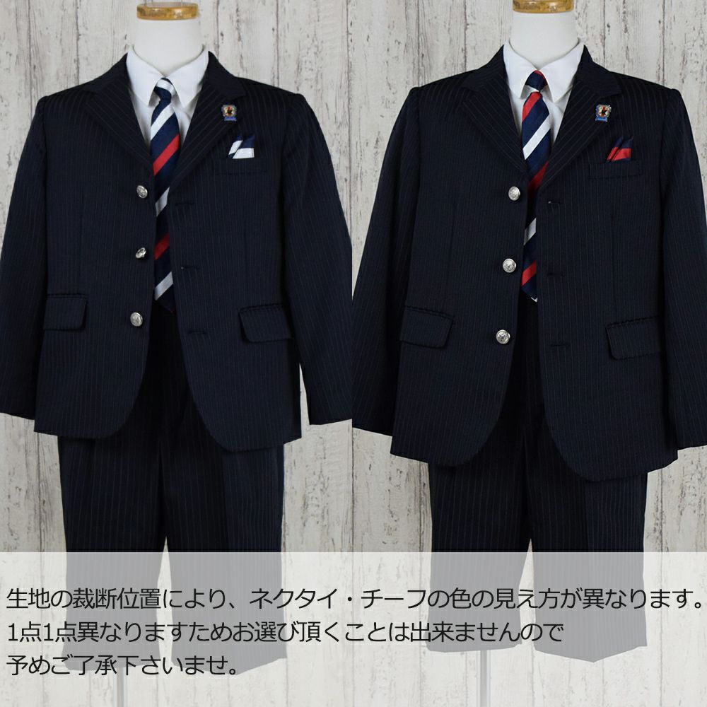 ピアノ発表会や結婚式にぴったりのカラーの男の子用フォーマルスーツ。シンプルで美しいシルエットが魅力のAngel's Closetの子供フォーマル レンタル商品（【レンタル】ストライプハーフパンツ3つボタンセットスーツ6点セットゆったりタイプ【JFA SAMURAI BLUE】（CAT375495）120・130cm　B体）｜画像5