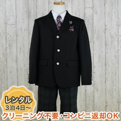 【4月専用】【レンタル】格子柄ハーフパンツ3つボタンブレザーセットスーツ6点セットゆったりタイプ【JFA SAMURAI BLUE】（CAT375494）　120・130cm