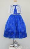 ピアノ発表会や結婚式にぴったりのブルーカラーの女の子用キッズドレス。シンプルで美しいシルエットが魅力のAngel's Closetの子供ドレス レンタル商品（【レンタル】スパークリングオーガンジー子供ドレス(CC2463)ロイヤルブルー）｜画像9