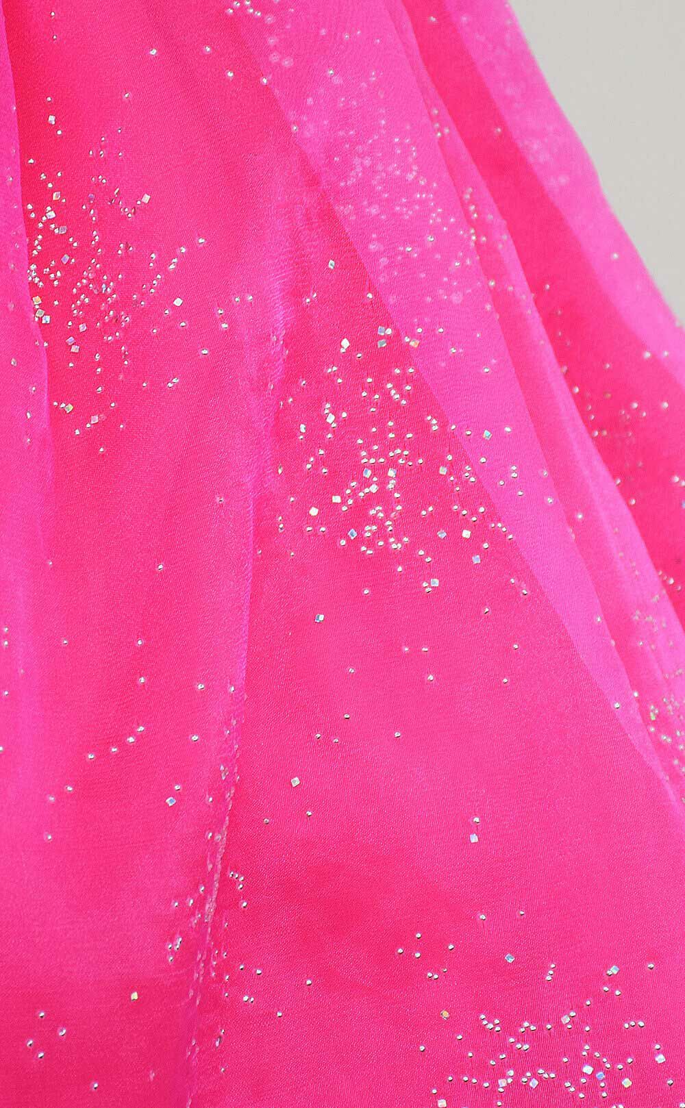 ピアノ発表会や結婚式にぴったりのピンクカラーの女の子用キッズドレス。シンプルで美しいシルエットが魅力のAngel's Closetの子供ドレス レンタル商品（【レンタル】スパークリングオーガンジー子供ドレス(CC2463)ホットピンク）｜画像5