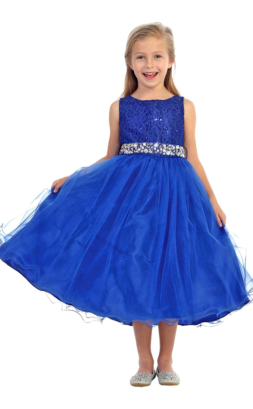 ピアノ発表会や結婚式にぴったりのカラーの女の子用キッズドレス。シンプルで美しいシルエットが魅力のAngel's Closetの子供ドレス レンタル商品（【レンタル】レース＆ラインストーンビジューベルトクリスタルチュール子供ドレス(MBK340)コーラル）｜画像13