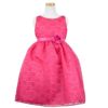 ピアノ発表会や結婚式にぴったりのカラーの女の子用キッズドレス。シンプルで美しいシルエットが魅力のAngel's Closetの子供ドレス レンタル商品（【レンタル】フラワーレースサテンリボン子供ドレス(CCD749)フクシア）｜画像2