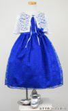 ピアノ発表会や結婚式にぴったりのブルーカラーの女の子用キッズドレス。シンプルで美しいシルエットが魅力のAngel's Closetの子供ドレス レンタル商品（【レンタル】フラワーレースサテンリボン子供ドレス(CCD749)ロイヤルブルー）｜画像10