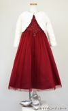ピアノ発表会や結婚式にぴったりのカラーの女の子用キッズドレス。シンプルで美しいシルエットが魅力のAngel's Closetの子供ドレス レンタル商品（【レンタル】パールスパンコールスーパーエレガントチュール子供ドレス(cdc5008)バーガンディー）｜画像11