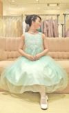ピアノ発表会や結婚式にぴったりのカラーの女の子用キッズドレス。シンプルで美しいシルエットが魅力のAngel's Closetの子供ドレス レンタル商品（【レンタル】パールスパンコールスーパーエレガントチュール子供ドレス(cdc5008)バーガンディー）｜画像14