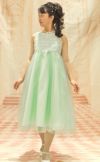 ピアノ発表会や結婚式にぴったりのピンクカラーの女の子用キッズドレス。シンプルで美しいシルエットが魅力のAngel's Closetの子供ドレス レンタル商品（【レンタル】パールスパンコールスーパーエレガントチュール子供ドレス(cdc5008)ブラッシュピンク）｜画像13