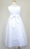 ピアノ発表会や結婚式にぴったりのホワイトカラーの女の子用キッズドレス。シンプルで美しいシルエットが魅力のAngel's Closetの子供ドレス レンタル商品（【レンタル】パールスパンコールスーパーエレガントチュール子供ドレス(cdc5008)ホワイト）｜画像5