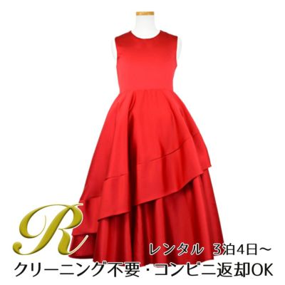 【レンタル】クラシカルサテンプリンセスロング子供ドレスA(yp005a)レッド