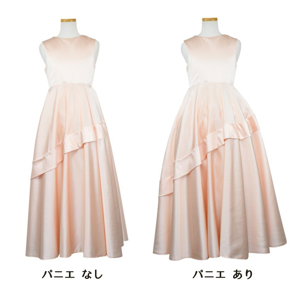 ピアノ発表会や結婚式にぴったりのカラーの女の子用キッズドレス。シンプルで美しいシルエットが魅力のAngel's Closetの子供ドレス レンタル商品（【レンタル】クラシカルサテンプリンセスロング子供ドレスA(yp005a)シャンパン）｜画像7