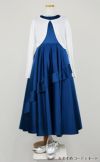 ピアノ発表会や結婚式にぴったりのネイビーカラーの女の子用キッズドレス。シンプルで美しいシルエットが魅力のAngel's Closetの子供ドレス レンタル商品（【レンタル】クラシカルサテンプリンセスロング子供ドレスB(yp005b)ライトネイビー）｜画像11