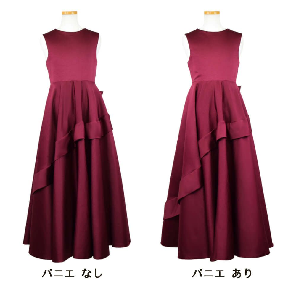ピアノ発表会や結婚式にぴったりのカラーの女の子用キッズドレス。シンプルで美しいシルエットが魅力のAngel's Closetの子供ドレス レンタル商品（【レンタル】クラシカルサテンプリンセスロング子供ドレスB(yp005b)バーガンディー）｜画像7