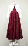 ピアノ発表会や結婚式にぴったりのカラーの女の子用キッズドレス。シンプルで美しいシルエットが魅力のAngel's Closetの子供ドレス レンタル商品（【レンタル】クラシカルサテンプリンセスロング子供ドレスB(yp005b)バーガンディー）｜画像12
