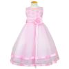 ピアノ発表会や結婚式にぴったりのピンクカラーの女の子用キッズドレス。シンプルで美しいシルエットが魅力のAngel's Closetの子供ドレス レンタル商品（【レンタル】ロマンス(rmc)ピンク）｜画像2