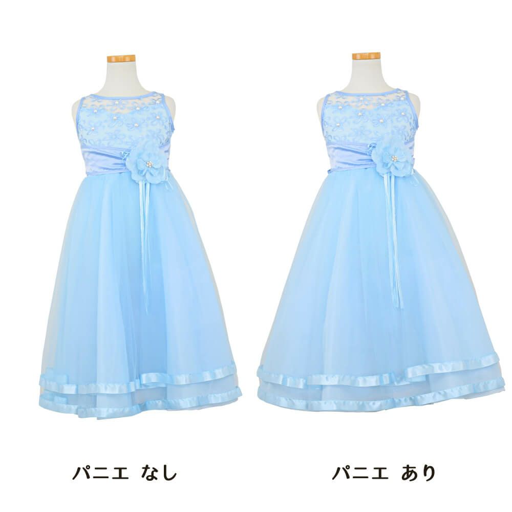 ピアノ発表会や結婚式にぴったりのブルーカラーの女の子用キッズドレス。シンプルで美しいシルエットが魅力のAngel's Closetの子供ドレス レンタル商品（【レンタル】ロマンス(rmc)ブルー）｜画像11
