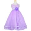 ピアノ発表会や結婚式にぴったりのライラックカラーの女の子用キッズドレス。シンプルで美しいシルエットが魅力のAngel's Closetの子供ドレス レンタル商品（【レンタル】ロマンス(rmc)ライラック）｜画像2