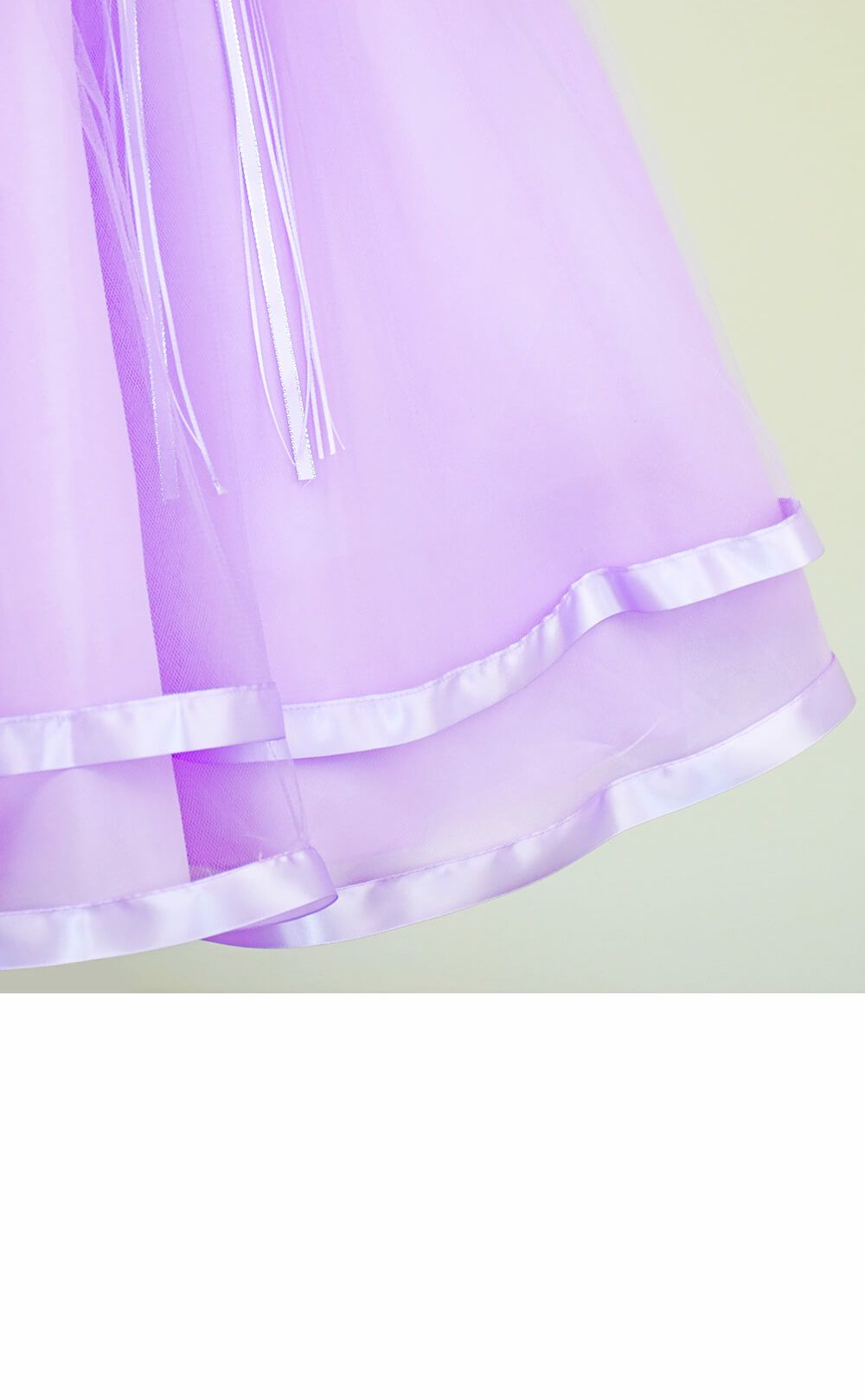 ピアノ発表会や結婚式にぴったりのライラックカラーの女の子用キッズドレス。シンプルで美しいシルエットが魅力のAngel's Closetの子供ドレス レンタル商品（【レンタル】ロマンス(rmc)ライラック）｜画像6