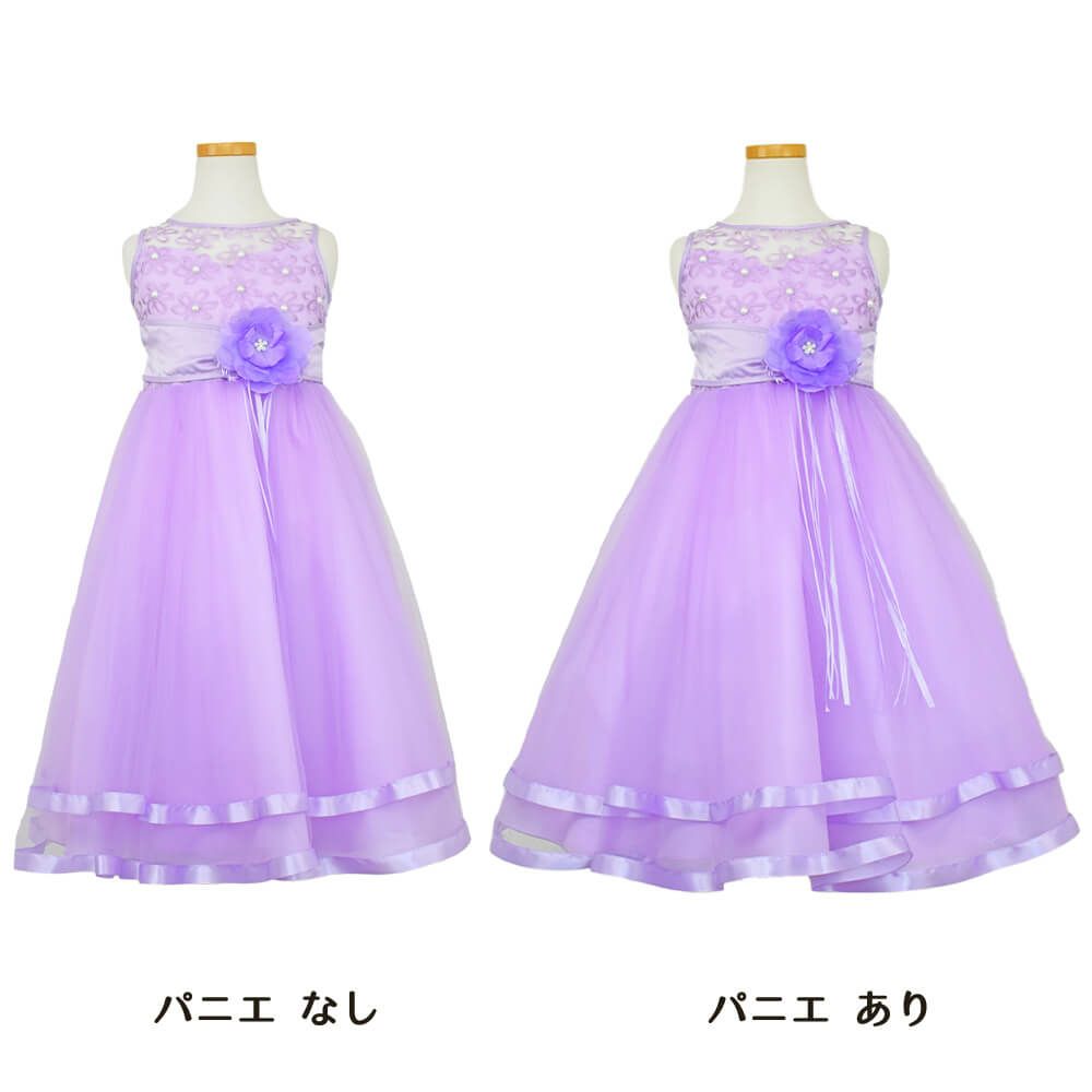 ピアノ発表会や結婚式にぴったりのライラックカラーの女の子用キッズドレス。シンプルで美しいシルエットが魅力のAngel's Closetの子供ドレス レンタル商品（【レンタル】ロマンス(rmc)ライラック）｜画像7
