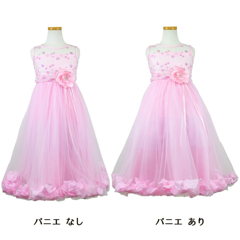 ピアノ発表会や結婚式にぴったりのピンクカラーの女の子用キッズドレス。シンプルで美しいシルエットが魅力のAngel's Closetの子供ドレス レンタル商品（【レンタル】フラワーペタルプリンセス子供ドレス(JK2925)ピンク）｜画像7
