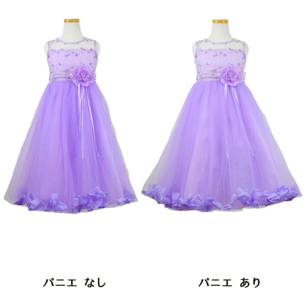 ピアノ発表会や結婚式にぴったりのライラックカラーの女の子用キッズドレス。シンプルで美しいシルエットが魅力のAngel's Closetの子供ドレス レンタル商品（【レンタル】フラワーペタルプリンセス子供ドレス(JK2925)ライラック）｜画像7
