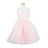 ピアノ発表会や結婚式にぴったりのピンクカラーの女の子用キッズドレス。シンプルで美しいシルエットが魅力のAngel's Closetの子供ドレス レンタル商品（【レンタル】エレガント刺繍メッシュ＆パールトリム子供ドレス(SK740)ペールピンク）｜画像2
