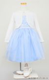 ピアノ発表会や結婚式にぴったりのブルーカラーの女の子用キッズドレス。シンプルで美しいシルエットが魅力のAngel's Closetの子供ドレス レンタル商品（【レンタル】エレガント刺繍メッシュ＆パールトリム子供ドレス(SK740)ブルー）｜画像11