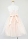 ピアノ発表会や結婚式にぴったりのカラーの女の子用キッズドレス。シンプルで美しいシルエットが魅力のAngel's Closetの子供ドレス レンタル商品（【レンタル】エレガント刺繍メッシュ＆パールトリム子供ドレス(SK740)シャンパン）｜画像5