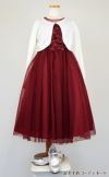 ピアノ発表会や結婚式にぴったりのカラーの女の子用キッズドレス。シンプルで美しいシルエットが魅力のAngel's Closetの子供ドレス レンタル商品（【レンタル】エレガントフラワーパッチ＆チュール子供ドレス(CCD771)バーガンディー）｜画像11