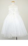 ピアノ発表会や結婚式にぴったりのカラーの女の子用キッズドレス。シンプルで美しいシルエットが魅力のAngel's Closetの子供ドレス レンタル商品（【レンタル】エレガントフラワーパッチ＆チュール子供ドレス(CCD771)アイボリー）｜画像5
