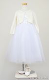 ピアノ発表会や結婚式にぴったりのホワイトカラーの女の子用キッズドレス。シンプルで美しいシルエットが魅力のAngel's Closetの子供ドレス レンタル商品（【レンタル】エレガントフラワーパッチ＆チュール子供ドレス(CCD771)ホワイト）｜画像11