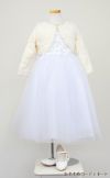 ピアノ発表会や結婚式にぴったりのホワイトカラーの女の子用キッズドレス。シンプルで美しいシルエットが魅力のAngel's Closetの子供ドレス レンタル商品（【レンタル】エレガントフラワーパッチ＆チュール子供ドレス(CCD771)ホワイト）｜画像12