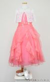 ピアノ発表会や結婚式にぴったりのカラーの女の子用キッズドレス。シンプルで美しいシルエットが魅力のAngel's Closetの子供ドレス レンタル商品（【レンタル】ラインストーン＆オーガンジーレイヤードフリル子供ドレス(HC734)コーラル）｜画像10