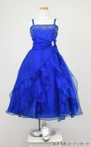 ピアノ発表会や結婚式にぴったりのブルーカラーの女の子用キッズドレス。シンプルで美しいシルエットが魅力のAngel's Closetの子供ドレス レンタル商品（【レンタル】ラインストーン＆オーガンジーレイヤードフリル子供ドレス(HC734)ロイヤルブルー）｜画像9
