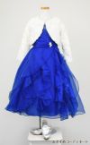ピアノ発表会や結婚式にぴったりのブルーカラーの女の子用キッズドレス。シンプルで美しいシルエットが魅力のAngel's Closetの子供ドレス レンタル商品（【レンタル】ラインストーン＆オーガンジーレイヤードフリル子供ドレス(HC734)ロイヤルブルー）｜画像12
