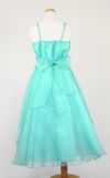 ピアノ発表会や結婚式にぴったりのブルーカラーの女の子用キッズドレス。シンプルで美しいシルエットが魅力のAngel's Closetの子供ドレス レンタル商品（【レンタル】ラインストーン＆オーガンジーレイヤードフリル子供ドレス(HC734)ティファニーブルー）｜画像5