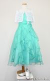 ピアノ発表会や結婚式にぴったりのブルーカラーの女の子用キッズドレス。シンプルで美しいシルエットが魅力のAngel's Closetの子供ドレス レンタル商品（【レンタル】ラインストーン＆オーガンジーレイヤードフリル子供ドレス(HC734)ティファニーブルー）｜画像10