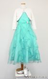 ピアノ発表会や結婚式にぴったりのブルーカラーの女の子用キッズドレス。シンプルで美しいシルエットが魅力のAngel's Closetの子供ドレス レンタル商品（【レンタル】ラインストーン＆オーガンジーレイヤードフリル子供ドレス(HC734)ティファニーブルー）｜画像12