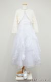 ピアノ発表会や結婚式にぴったりのホワイトカラーの女の子用キッズドレス。シンプルで美しいシルエットが魅力のAngel's Closetの子供ドレス レンタル商品（【レンタル】ラインストーン＆オーガンジーレイヤードフリル子供ドレス(HC734)ホワイト）｜画像12