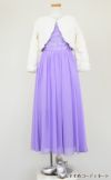 ピアノ発表会や結婚式にぴったりのライラックカラーの女の子用キッズドレス。シンプルで美しいシルエットが魅力のAngel's Closetの子供ドレス レンタル商品（【レンタル】エレガント3Dレースシフォンロング子供ドレス(CDC5006)ライラック）｜画像12