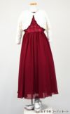 ピアノ発表会や結婚式にぴったりのカラーの女の子用キッズドレス。シンプルで美しいシルエットが魅力のAngel's Closetの子供ドレス レンタル商品（【レンタル】エレガント3Dレースシフォンロング子供ドレス(CDC5006)バーガンディー）｜画像12