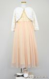 ピアノ発表会や結婚式にぴったりのカラーの女の子用キッズドレス。シンプルで美しいシルエットが魅力のAngel's Closetの子供ドレス レンタル商品（【レンタル】エレガント3Dレースシフォンロング子供ドレス(CDC5006)シャンパン）｜画像12