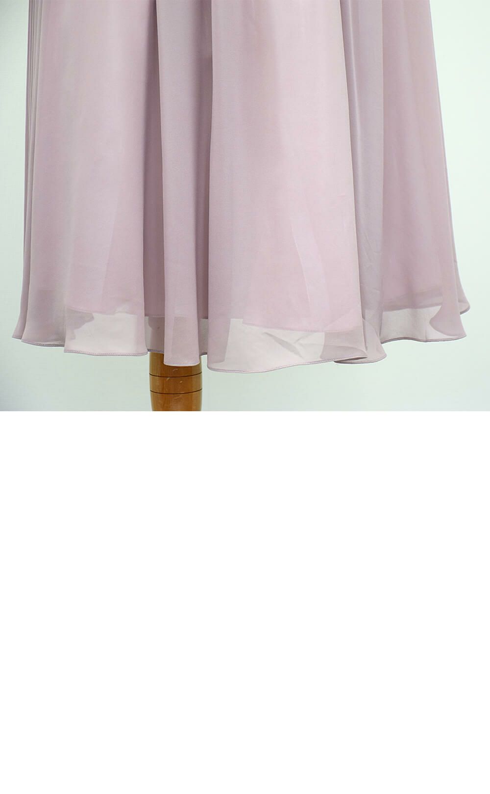 ピアノ発表会や結婚式にぴったりのピンクカラーの女の子用キッズドレス。シンプルで美しいシルエットが魅力のAngel's Closetの子供ドレス レンタル商品（【レンタル】エレガント3Dレースシフォンロング子供ドレス(CDC5006)ダスティピンク）｜画像6