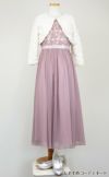 ピアノ発表会や結婚式にぴったりのピンクカラーの女の子用キッズドレス。シンプルで美しいシルエットが魅力のAngel's Closetの子供ドレス レンタル商品（【レンタル】エレガント3Dレースシフォンロング子供ドレス(CDC5006)ダスティピンク）｜画像12