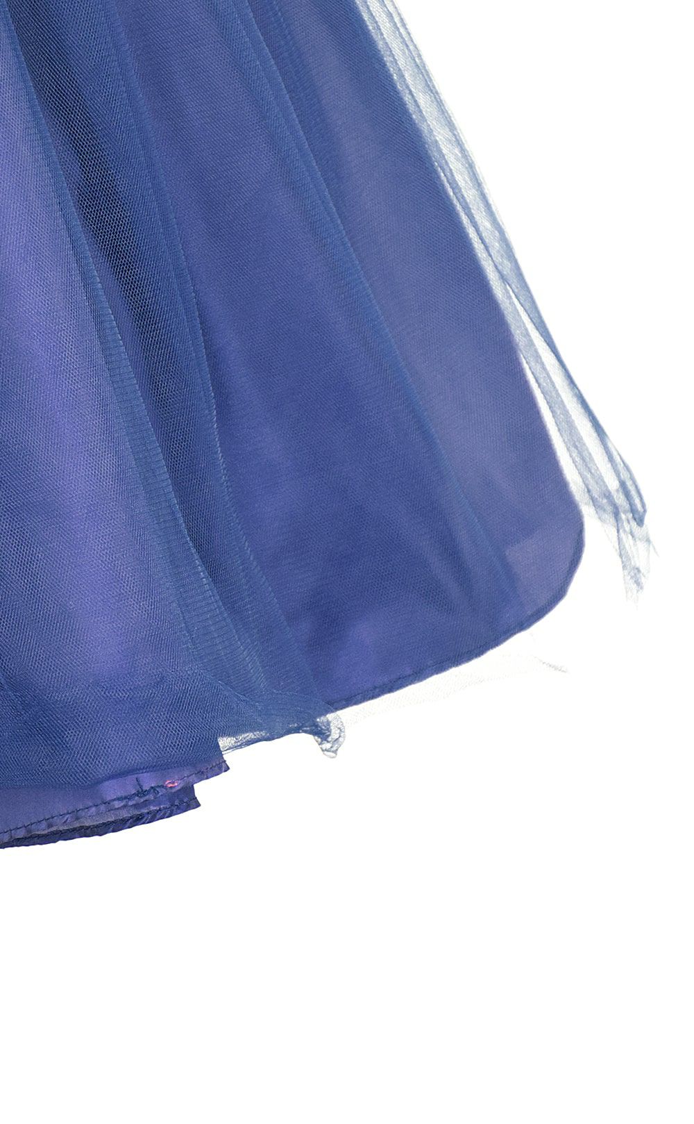 ピアノ発表会や結婚式にぴったりのネイビーカラーの女の子用キッズドレス。シンプルで美しいシルエットが魅力のAngel's Closetの子供ドレス レンタル商品（【レンタル】クリンクルタフタ＆チュールロング子供ドレス（コルセットバック）(CDC4001)ネイビー）｜画像6