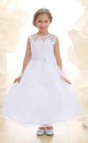 ピアノ発表会や結婚式にぴったりのブルーカラーの女の子用キッズドレス。シンプルで美しいシルエットが魅力のAngel's Closetの子供ドレス レンタル商品（【レンタル】レース＆メタル刺繍オーガンジー子供ドレス（リボンコサージュ付）(CC2461)ロイヤルブルー）｜画像16