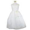 ピアノ発表会や結婚式にぴったりのカラーの女の子用キッズドレス。シンプルで美しいシルエットが魅力のAngel's Closetの子供ドレス レンタル商品（【レンタル】レース＆メタル刺繍オーガンジー子供ドレス（リボンコサージュ付）(CC2461)アイボリー）｜画像2