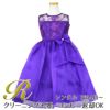 ピアノ発表会や結婚式にぴったりのカラーの女の子用キッズドレス。シンプルで美しいシルエットが魅力のAngel's Closetの子供ドレス レンタル商品（【レンタル】レース＆メタル刺繍オーガンジー子供ドレス（リボンコサージュ付）(CC2461)パープル）｜画像1