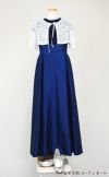 ピアノ発表会や結婚式にぴったりのネイビーカラーの女の子用キッズドレス。シンプルで美しいシルエットが魅力のAngel's Closetの子供ドレス レンタル商品（【レンタル】スパンコール＆サテンロングドレス※縫い付けリボン型(YP136A)ネイビー）｜画像9