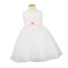 ピアノ発表会や結婚式にぴったりのピンクカラーの女の子用キッズドレス。シンプルで美しいシルエットが魅力のAngel's Closetの子供ドレス レンタル商品（【レンタル】フローラルサテンリボン刺繍イリュージョン子供ドレス(KD365)ピンク）｜画像2