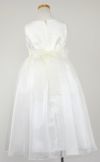 ピアノ発表会や結婚式にぴったりのホワイトカラーの女の子用キッズドレス。シンプルで美しいシルエットが魅力のAngel's Closetの子供ドレス レンタル商品（【レンタル】サテン＆シャイニーオーガンジー子供ドレスサニー(KD149)オフホワイト）｜画像5